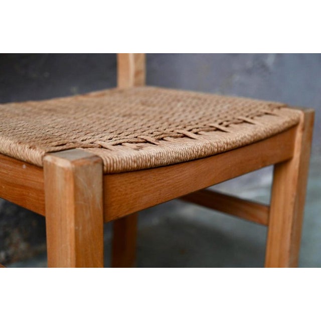 Brutalist Chair in Pine Wood and Rope, 1960s For Sale - Image 11 of 16