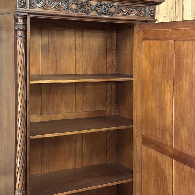 19th Century French Louis XVI Walnut Armoire For Sale - Image 12 of 18