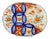 Antique Mid 19th Early Meiji Period Japanese Imari Oval Dish Charger Scalloped Rim For Sale
