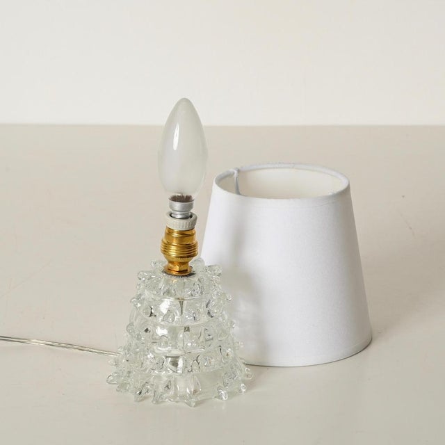 Murano Rostrato Glass and Brass Table Lamps by Barovier, Italy, 1940s, Set of 2 For Sale - Image 14 of 18