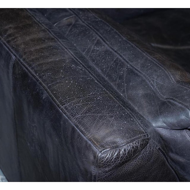 Gold Zenna Sectional Grey Leather Sofa with Feather Filled Cushion from Timothy Oulton For Sale - Image 8 of 18