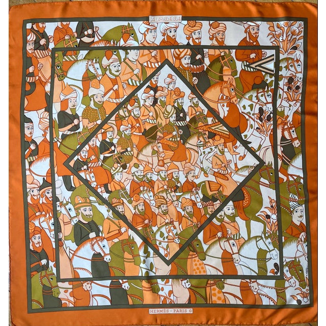 HERMÈS ALI BABA Silk Scarf edited 1972 Pierre Peron For Sale