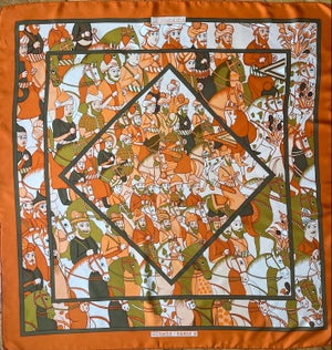HERMÈS ALI BABA Silk Scarf edited 1972 Pierre Peron