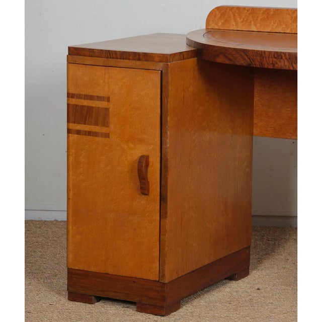 Vintage English Wooden Desk, 1930s For Sale - Image 3 of 10
