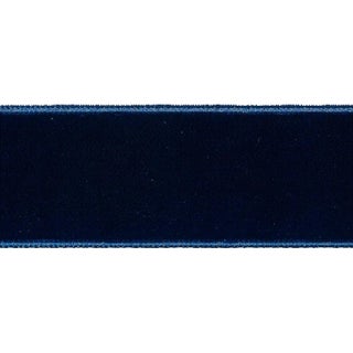 Sample - Schumacher Velvet Tape Wide in Saphire For Sale