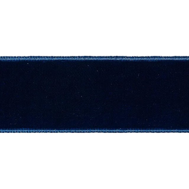 Sample - Schumacher Velvet Tape Wide in Saphire For Sale