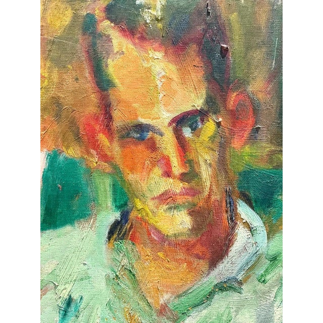 Vintage Original Portrait of Sour Faced Man For Sale - Image 10 of 18