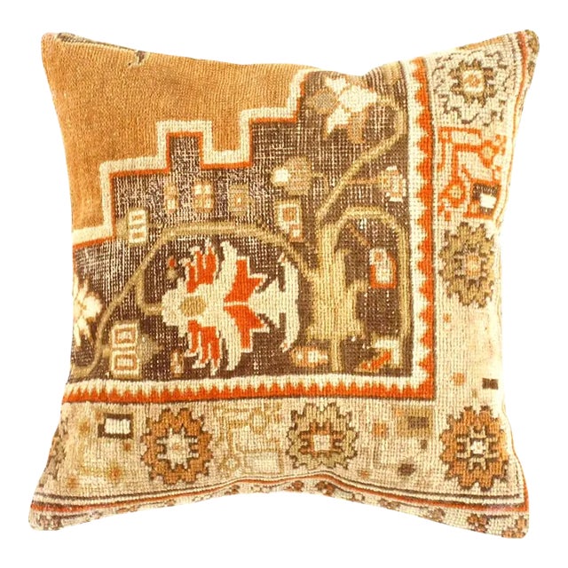 Vintage Turkish Pasargad Hand Knotted Pillow For Sale
