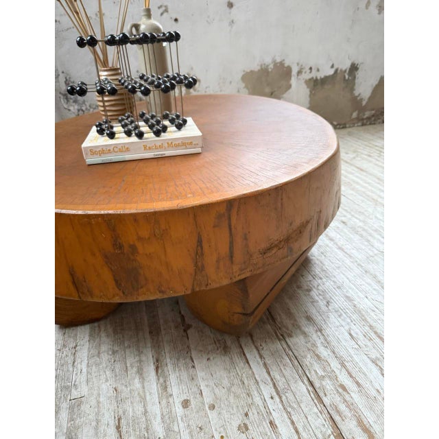 Brutalist Log Coffee Table, 1950s For Sale - Image 9 of 18