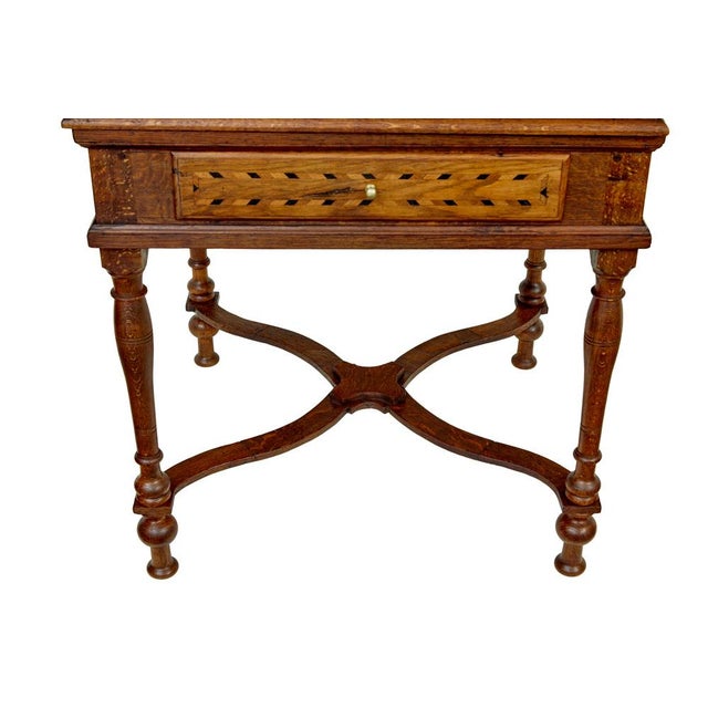 Wood 19th Century Dutch Inlaid Oak Writing Slope, 1800 For Sale - Image 7 of 11