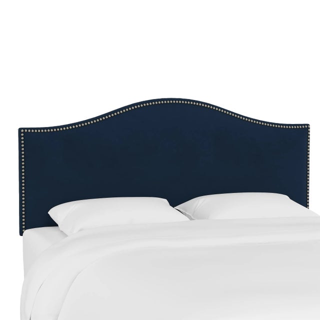 Ashland Headboard in Ink Classic Velvet, California King For Sale