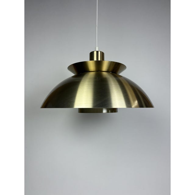 Danish Modern Brushed Aluminium Pendant Light, 1970s For Sale - Image 4 of 4