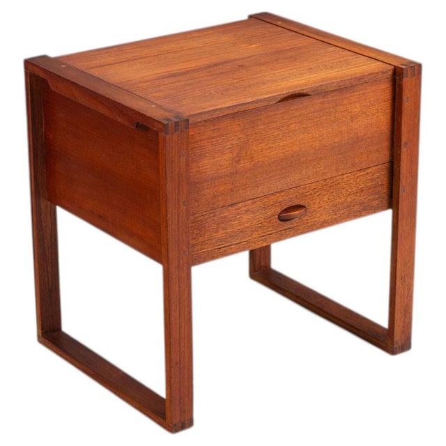 Scandinavian Modern Storage Cabinet in Teak with Sled Base Denmark 1960 For Sale - Image 16 of 16