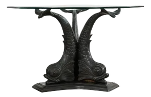 Neoclassical Venetian Grotto Style Bronze Center Dining Table