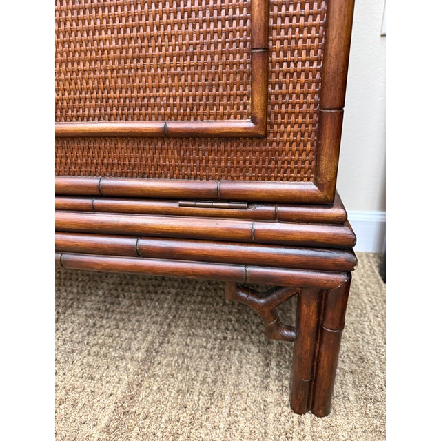 This is a beautiful 3 tiered cabinet/desk with a gallery at the top. The top and bottom cabinets and for storage and the...