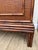 This is a beautiful 3 tiered cabinet/desk with a gallery at the top. The top and bottom cabinets and for storage and the...