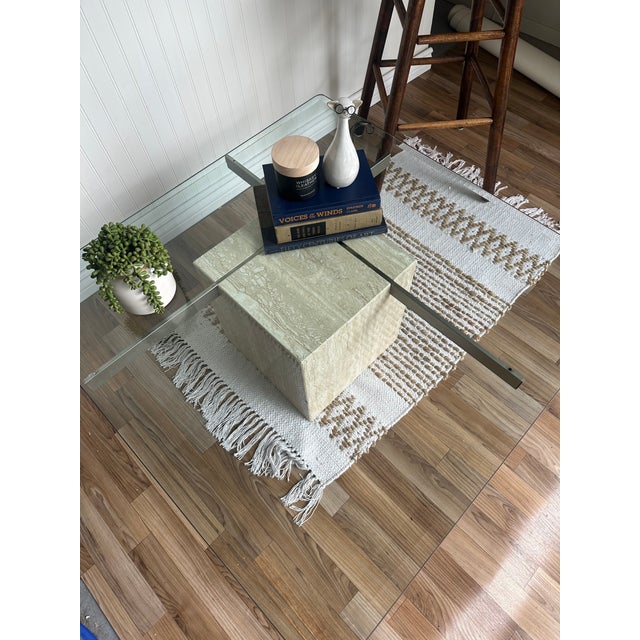 1970s Artedi Travertine Coffee Table Chairish