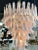 Pink Murano Pink and White Saddle Waterfall Chandelier For Sale - Image 8 of 8