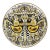 Vintage Nassos Rodos-Hellas Hand Made Greek Wall Hanging Plate Yellow Black Gold Birds For Sale