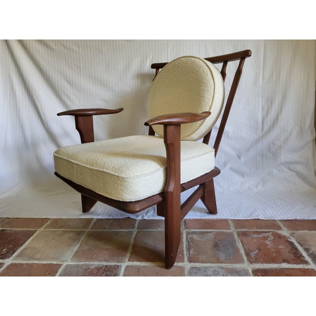 Mid-Century Modern Vintage Catherine Petit Repos Lounge Chairs by Guillerme & Chambron for Votre Maison, 1950s, Set of 2 For Sale - Image 3 of 6