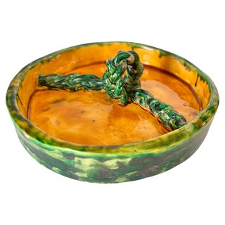 Vintage French Serving Tray in Ceramic, 1970s For Sale