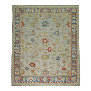 Early 21st Century Square Room Size Turkish Oushak, 9'1'' X 10'4''