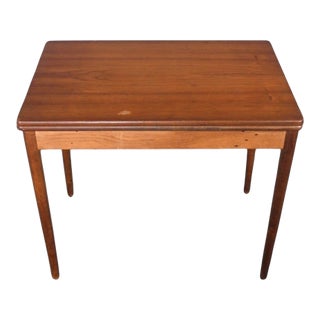 Hans Wegner Flip Top Dining Table / Desk in Teak + Oak For Sale
