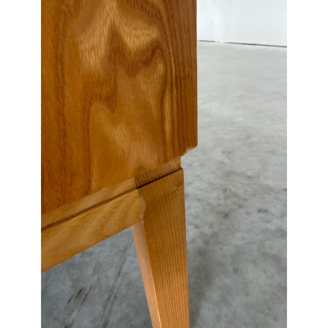 Mid Century Scandinavian Ash Wood Storage Cabinet For Sale - Image 9 of 10