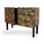 A beautiful cabinet hand carved and painted in greens, rusts and gold, inspired by the colours of the Provençal...