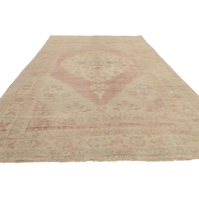 Traditional Vintage Turkish Oushak Rug, 05'07 X 10'02 For Sale - Image 3 of 10