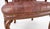 Pair Burgundy Leather Queen Anne Tufted Upholstery Walnut Armchairs MINT For Sale - Image 13 of 17