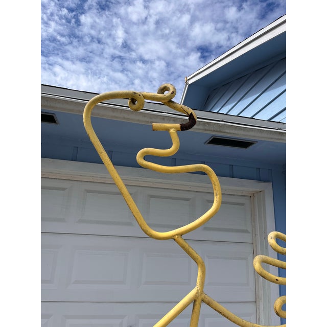 1990s Monumental Signed Barrett DeBusk “Walking Bod “ Steel Sculpture - 90” High For Sale - Image 11 of 12