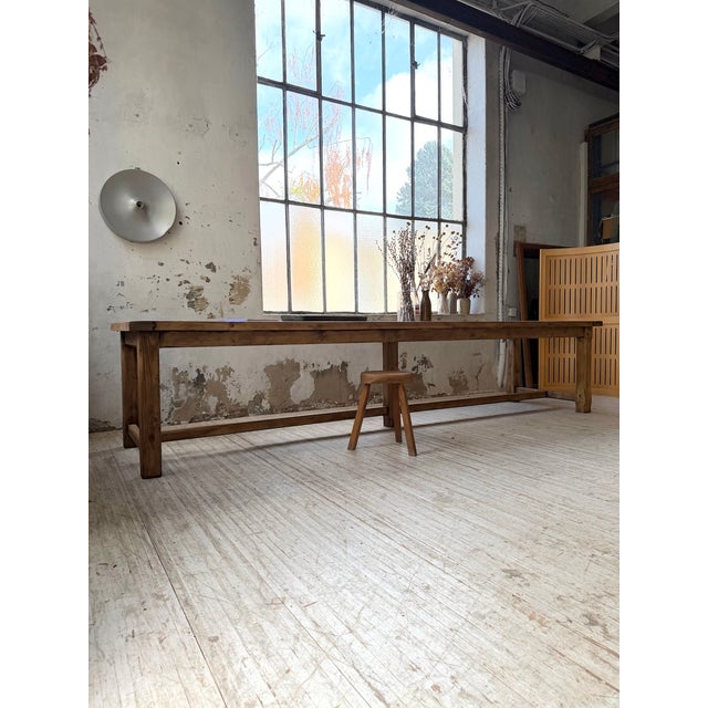 Vintag Farmhouse Table in Pine, 1960s For Sale - Image 17 of 18
