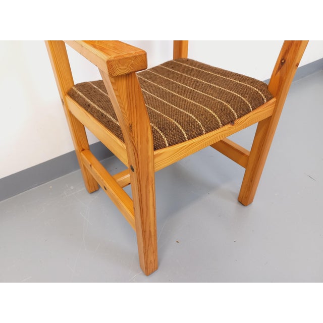 1980s Vintage Armchair in Pine and Upholstery, 1980s For Sale - Image 5 of 15