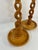 Chestnut Vintage English Oak Open Barley Twist Candlesticks - A Pair For Sale - Image 8 of 15