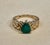 Green 1.42 Carat Pear Cut Natural Emerald Ring 14 Karat Yellow Gold For Sale - Image 8 of 8