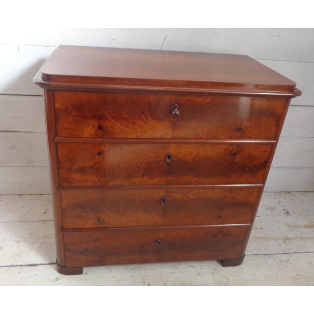 Bidermeier Chest of Drawers with Secretaire in Mahogany, Early 19th Century For Sale - Image 15 of 18