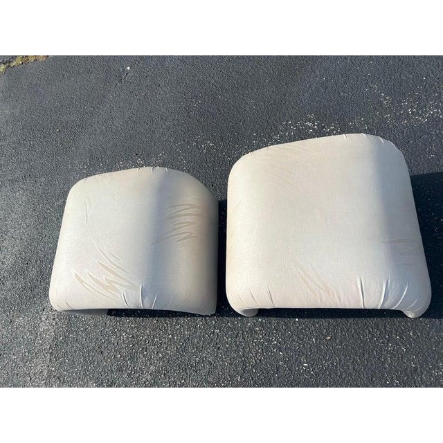 Pair of Post Modern Waterfall Ottomans For Sale - Image 18 of 18