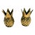 MCM Andrea by Sadek Solid Brass Pineapple Candlestick Holders For Sale