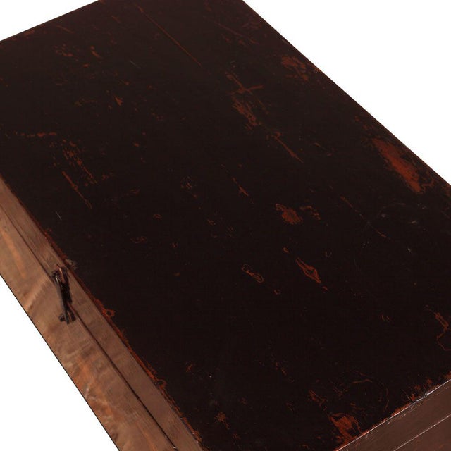 Painted Black Lacquer Blanket Box For Sale - Image 4 of 6