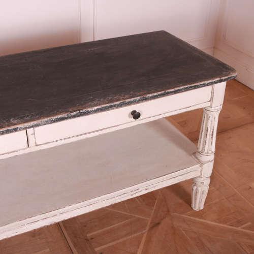 Wood English Painted Pine Side Table For Sale - Image 7 of 9