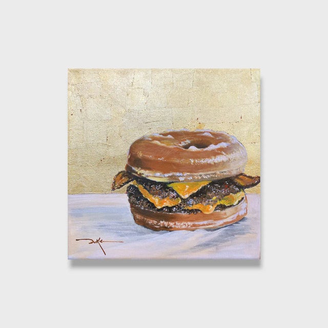 This is a one of a kind original acrylic and gold leaf still life painting by San Diego artist, Duke Windsor. Its...