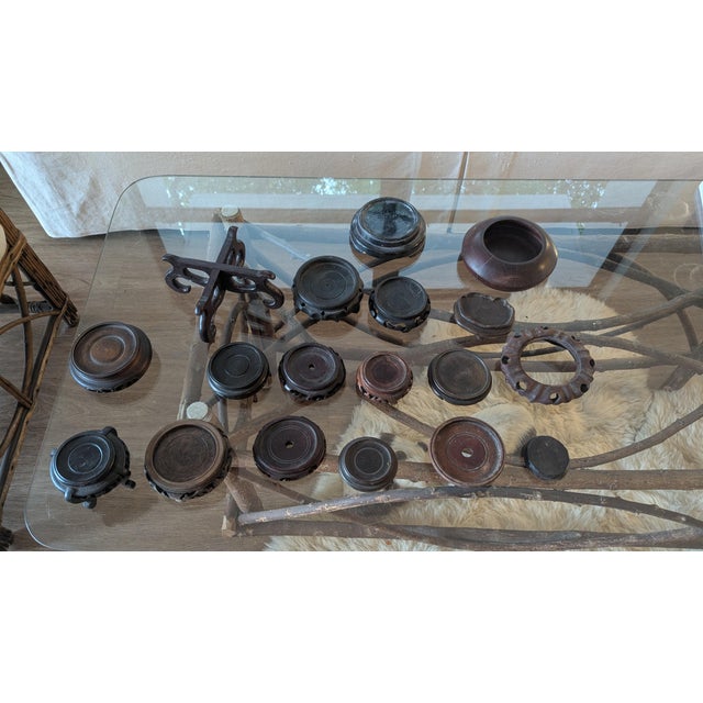 Antique Chinese Carved Hardwood Display Stands — Collection of 21... Risers For Sale In Orlando - Image 6 of 6