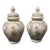 A Pair of Porcelain Hand Painted Jars For Sale