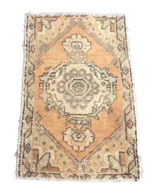 Vintage Distressed Turkish Handmade Wool Rug