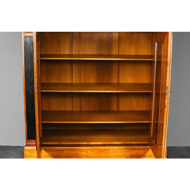 Wood Baroque-Style Linen Cabinet in Oak For Sale - Image 7 of 18