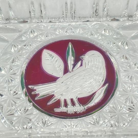 Hofbauer “Byrdes” Ruby Crystal 7-Inch Rectangular Lidded Jewel Box/Trinket Box (Vintage 1970’s-1990’s, Original Foil Label) For Sale - Image 9 of 16