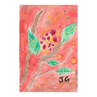 1980s Jim Guest Botanical Watercolor For Sale