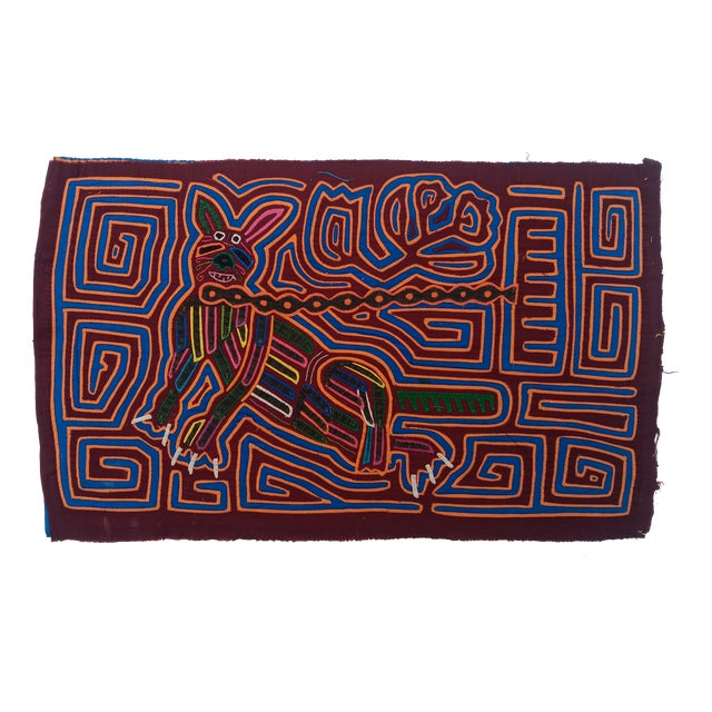 Mola Fabric by Cuna Indians from San Blas Island, Panama, 1970s For Sale
