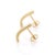 Mid 20th Century Inspired Diamond Bar Stud Earrings in 14k Yellow Gold- 2 Pieces For Sale - Image 4 of 8